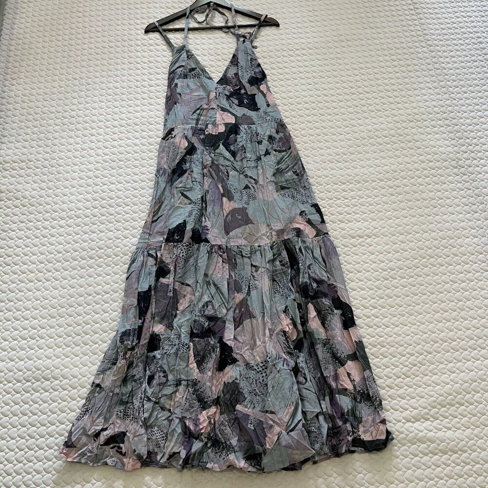 $653 NWOT Iro Mauge Tiered Cotton Floral Print Long Maxi Dress Size 40 - Picture 2 of 11